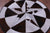 Brown & White Round Star Patchwork Cowhide Rug - 3' 2" x 3' 2"