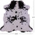 Black Salt & Pepper Natural Cowhide Rug - Large 6'7"H x 6'6"W
