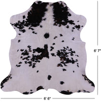 Thumbnail for Salt & Pepper Natural Cowhide Rug - Large 6'7