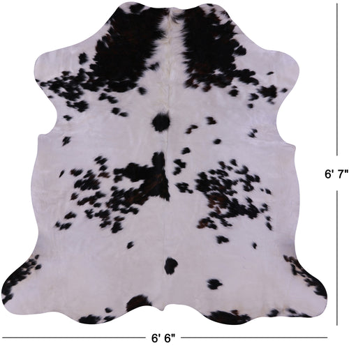 Black Salt & Pepper Natural Cowhide Rug - Large 6'7