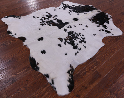Black Salt & Pepper Natural Cowhide Rug - Large 6'7