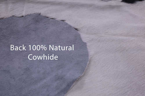 Black Salt & Pepper Natural Cowhide Rug - Large 6'7