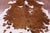 Brown & White Natural Cowhide Rug - Medium 6'2"H x 5'11"W