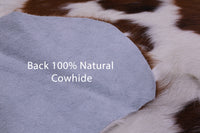 Thumbnail for Brown & White Natural Cowhide Rug - Medium 6'2