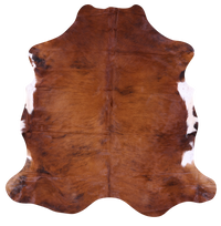 Thumbnail for Brown Natural Cowhide Rug - Large 6'7