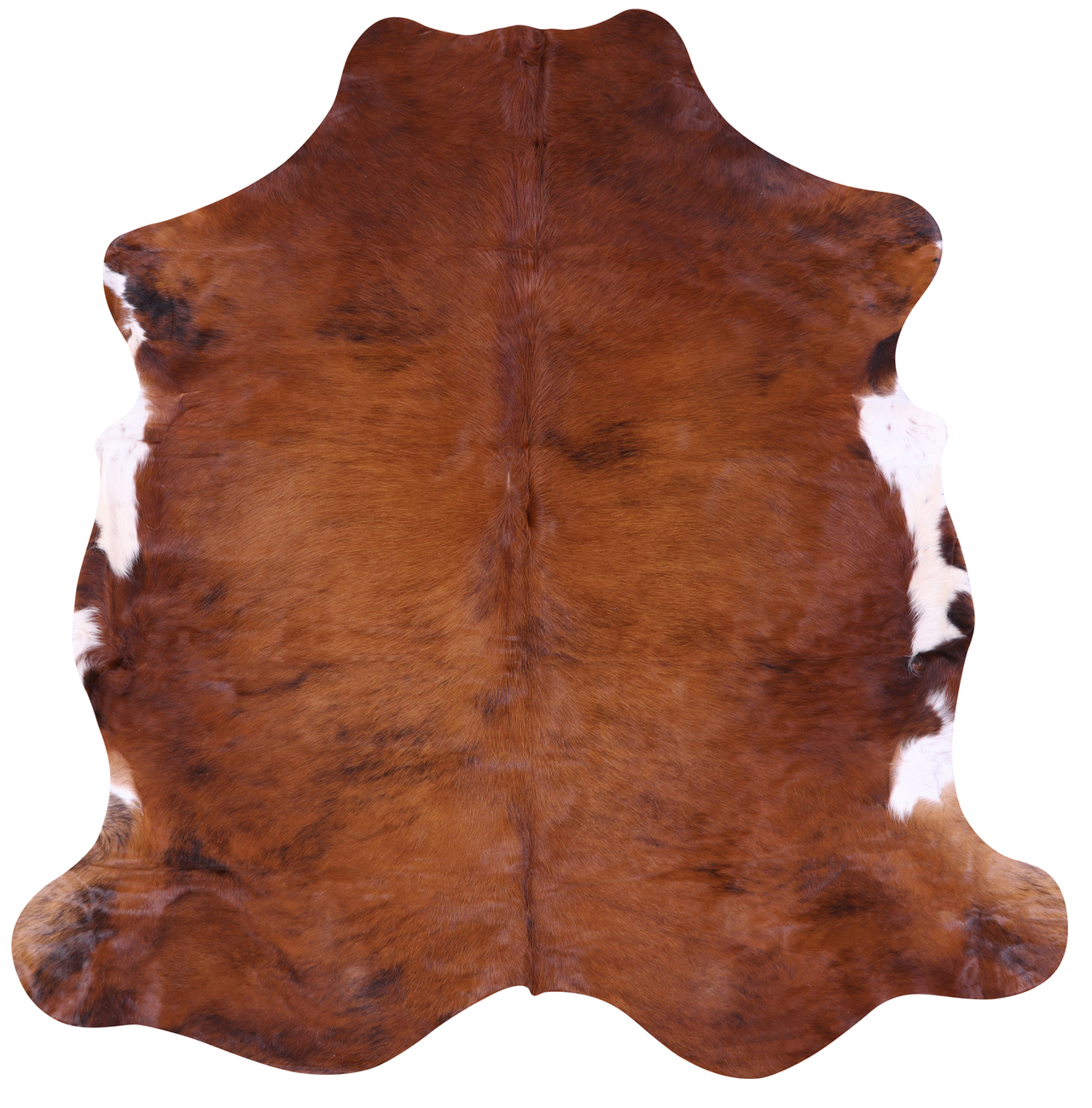 Brown Natural Cowhide Rug - Large 6'7"H x 6'6"W