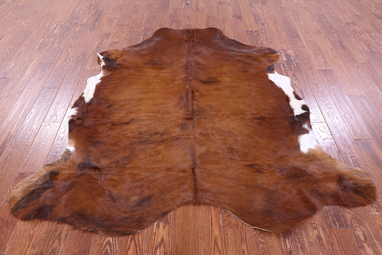 Brown Natural Cowhide Rug - Large 6'7"H x 6'6"W