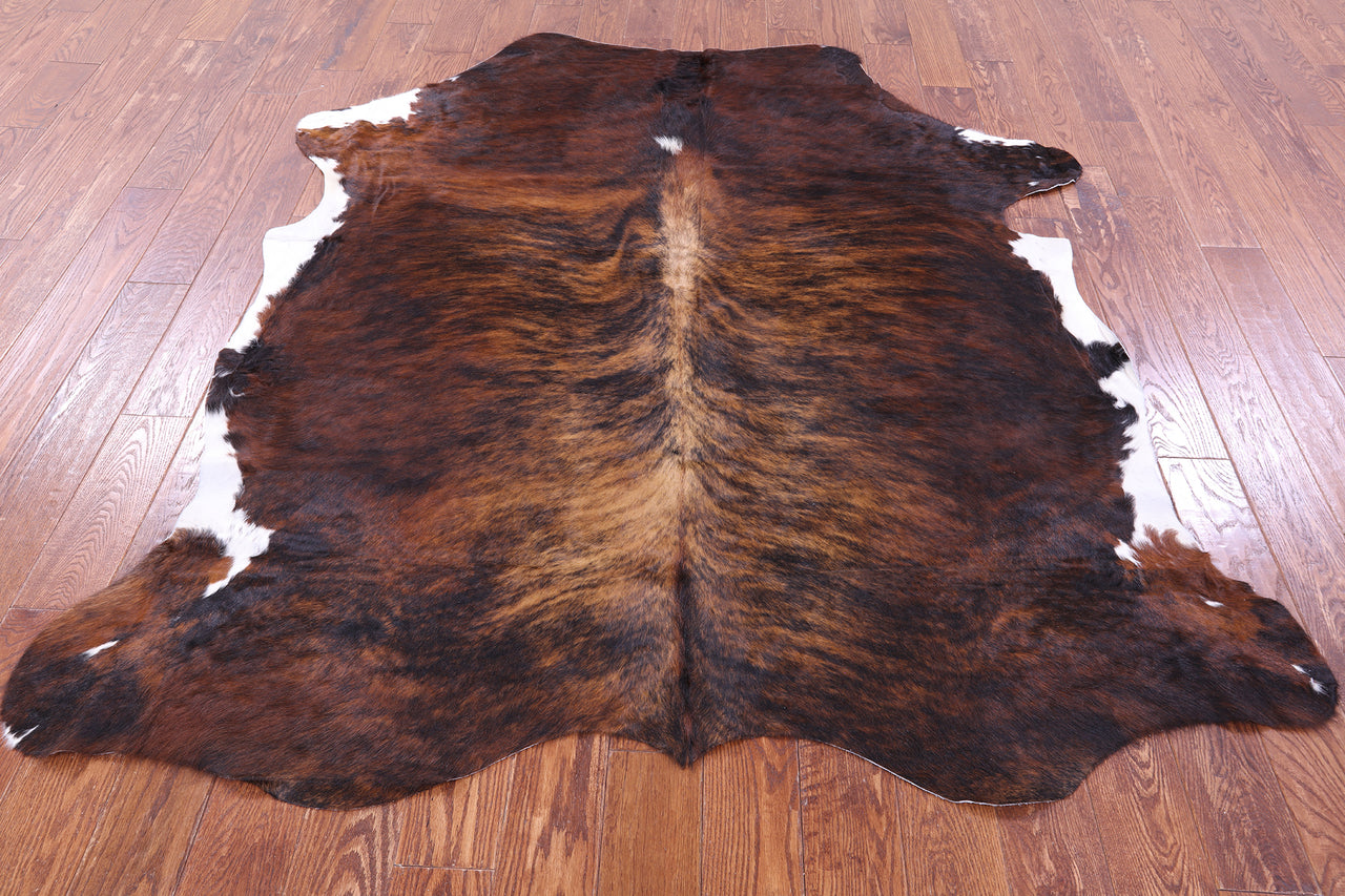 Brindle Natural Cowhide Rug - Large 6'10"H x 6'1"W