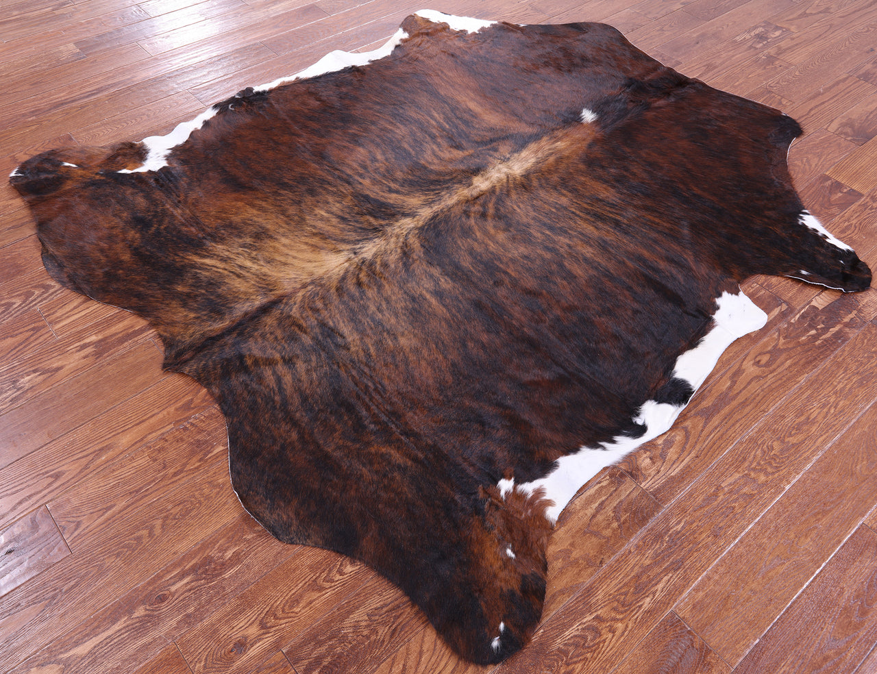 Brindle Natural Cowhide Rug - Large 6'10"H x 6'1"W