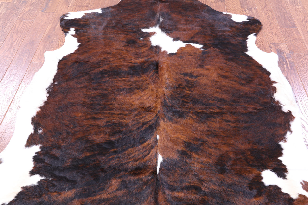 Tricolor Natural Cowhide Rug - XLarge 7'3"H x 6'7"W