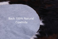 Thumbnail for Tricolor Natural Cowhide Rug - XLarge 7'3