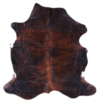 Thumbnail for Dark Brindle Natural Cowhide Rug - X-Large 7'7