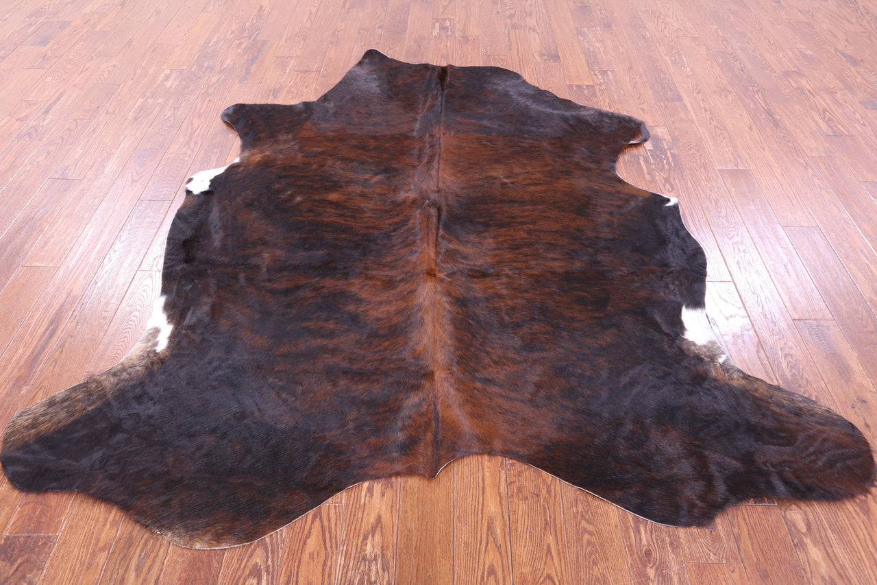 Brindle Natural Cowhide Rug - XLarge 7'7"H x 7'3"W