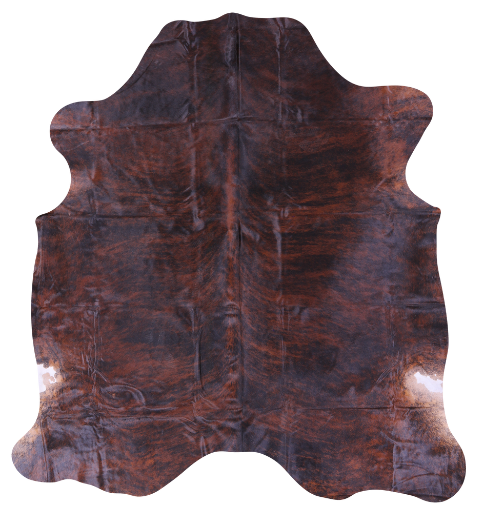 Dark Brindle Natural Cowhide Rug - Large 6'8"H x 6'2"W