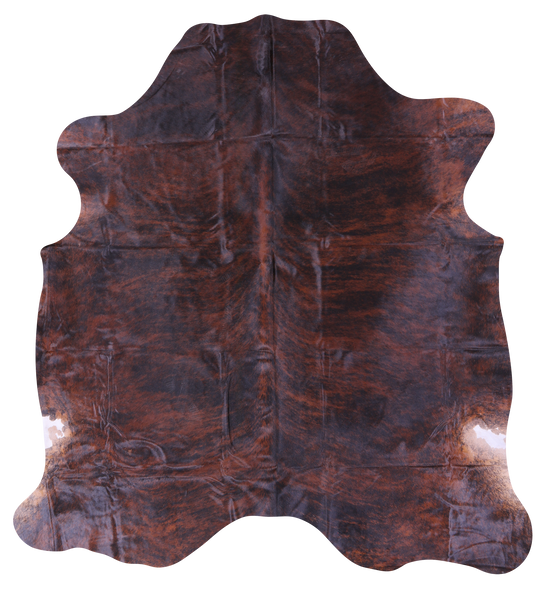 Dark Brindle Natural Cowhide Rug - Large 6'8"H x 6'2"W