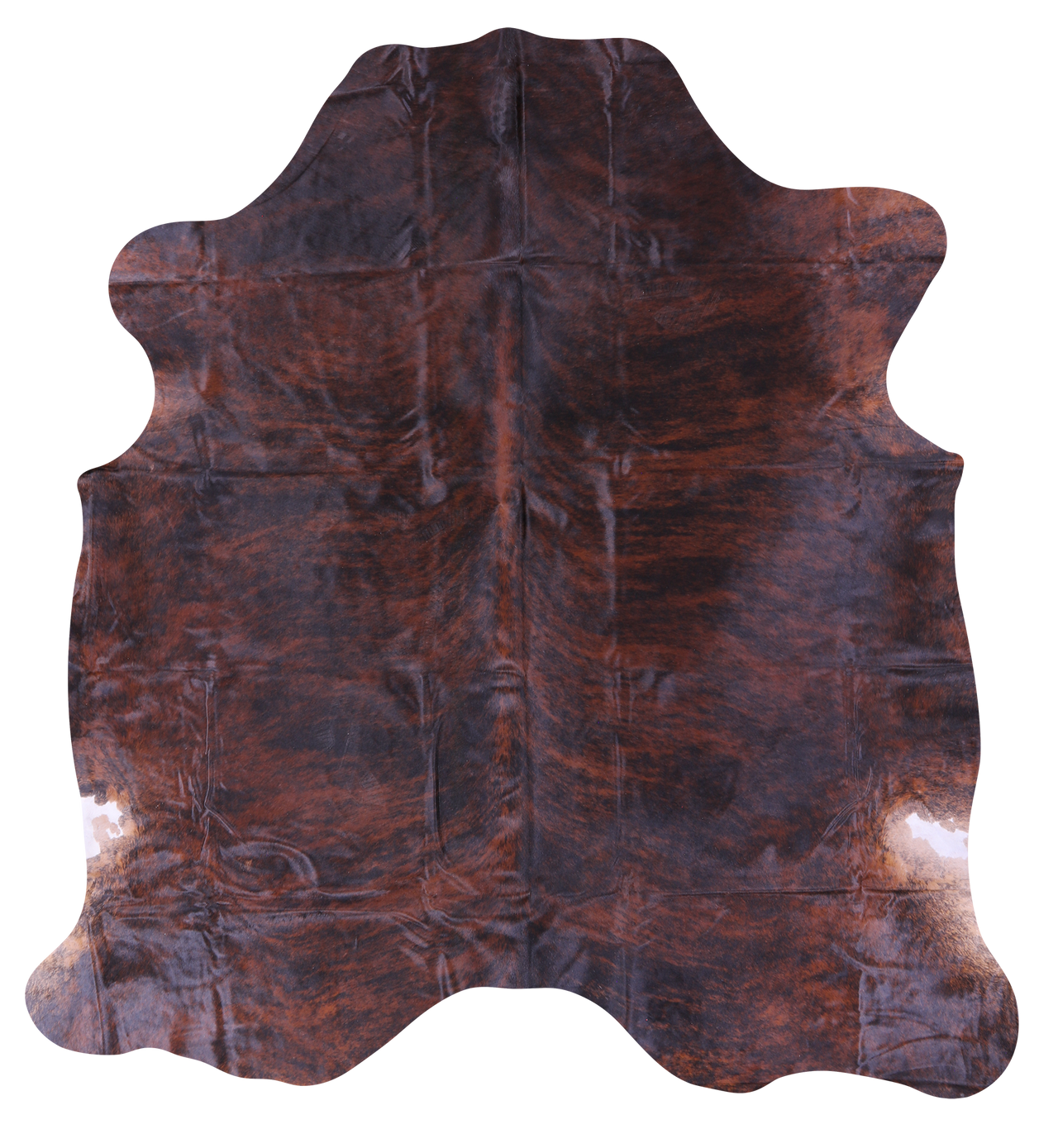 Dark Brindle Natural Cowhide Rug - Large 6'8"H x 6'2"W