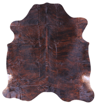 Thumbnail for Dark Brindle Natural Cowhide Rug - Large 6'8
