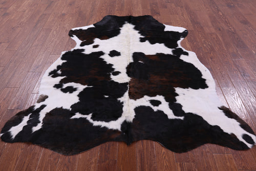 Tricolor Natural Cowhide Rug - Large 6'11