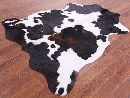 Tricolor Natural Cowhide Rug - Large 6'11