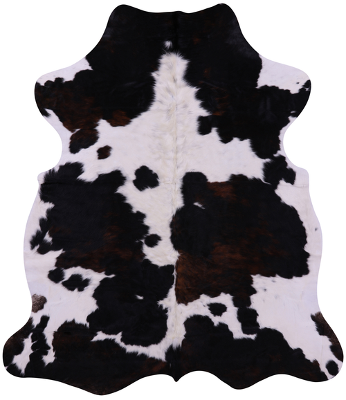 Tricolor Natural Cowhide Rug - Large 6'11