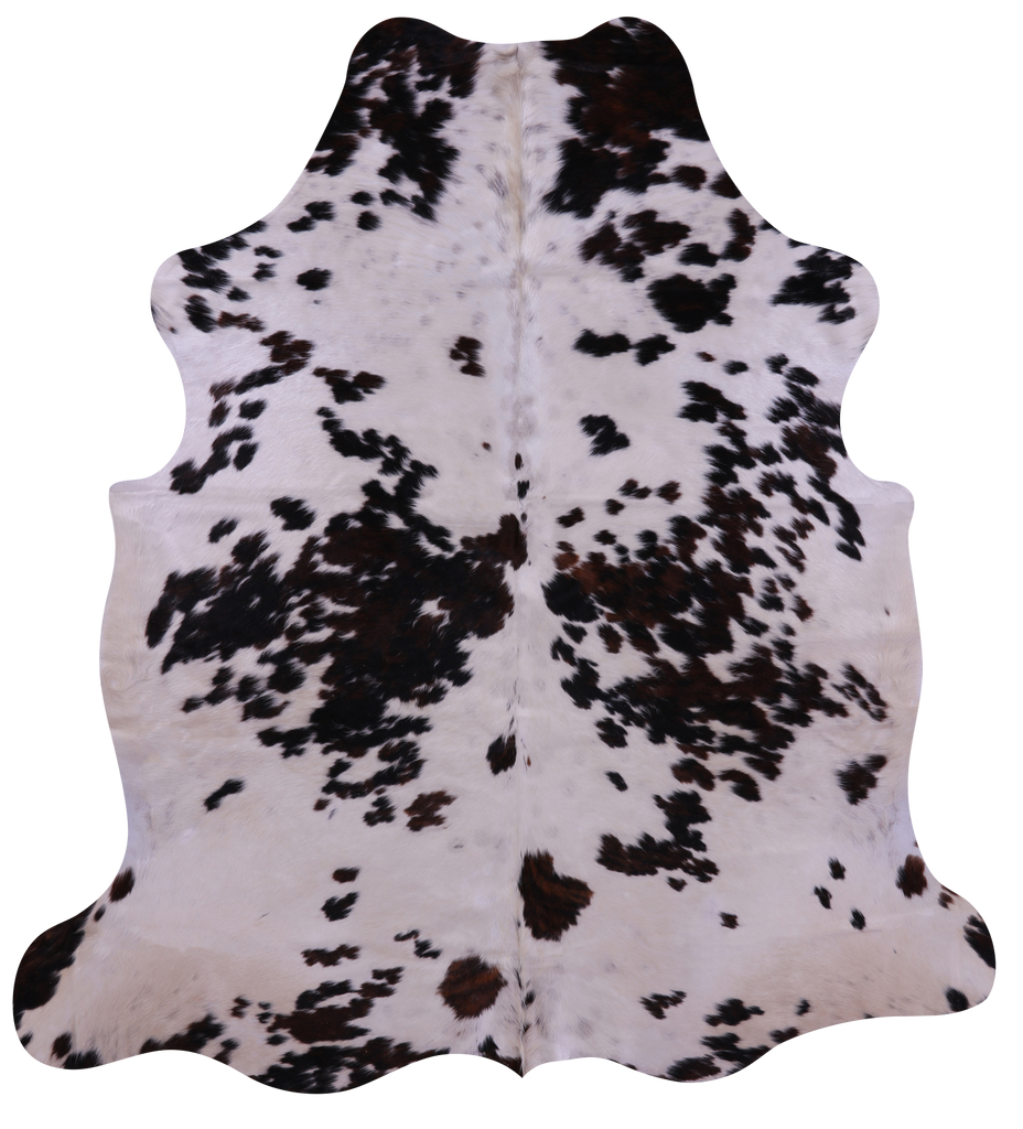 Salt & Pepper Natural Brown Cowhide Rug - Large 6'4"H x 5'9"W
