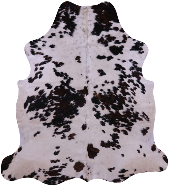 Salt & Pepper Natural Cowhide Rug - Large 6'4"H x 5'9"W