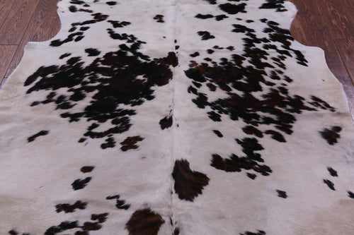 Salt & Pepper Natural Brown Cowhide Rug - Large 6'4