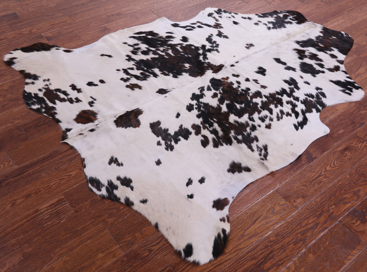 Salt & Pepper Natural Cowhide Rug - Large 6'4"H x 5'9"W