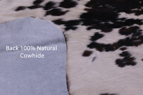 Salt & Pepper Natural Brown Cowhide Rug - Large 6'4