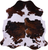 Tricolor Natural Cowhide Rug - Large 6'10"H x 6'10"W