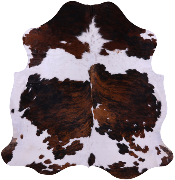 Tricolor Natural Cowhide Rug - Large 6'10"H x 6'10"W