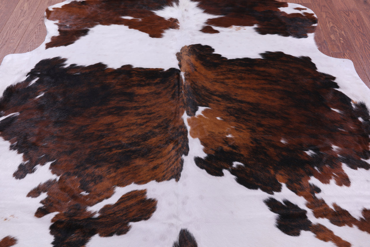 Tricolor Natural Cowhide Rug - Large 6'10"H x 6'10"W