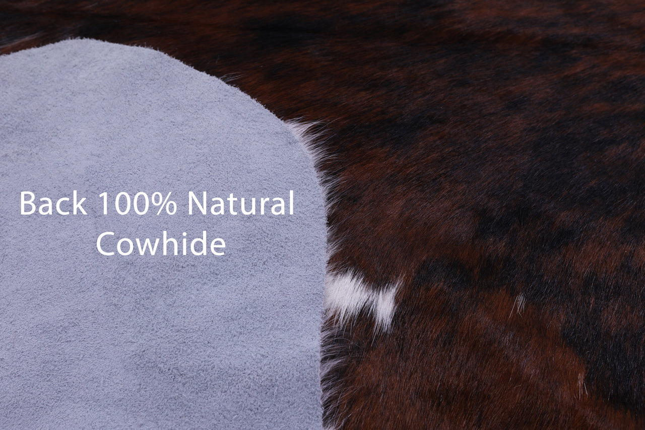 Tricolor Natural Cowhide Rug - Large 6'10"H x 6'10"W