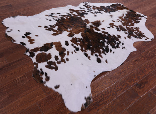 Tricolor Natural Cowhide Rug - Large 6'9