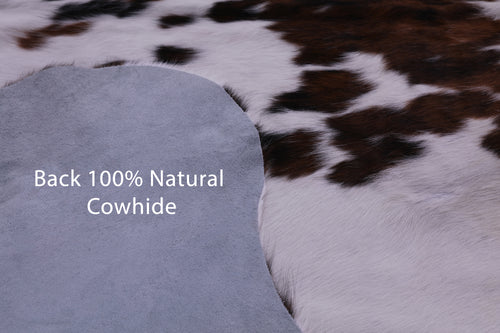 Tricolor Natural Cowhide Rug - Large 6'9
