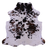 Tricolor Natural Cowhide Rug - Large 6'5"H x 6'2"W