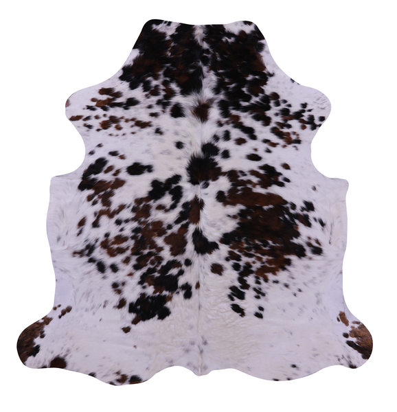 Tricolor Natural Cowhide Rug - Large 6'5"H x 6'2"W