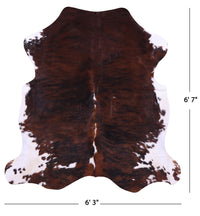 Thumbnail for Brindle Natural Cowhide Rug - Large 6'7