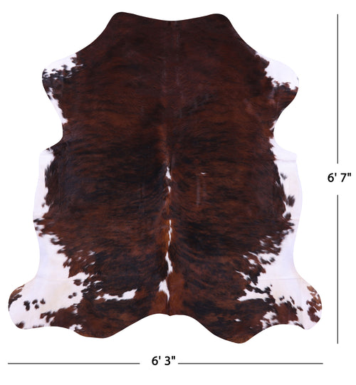 Brindle Natural Cowhide Rug - Large 6'7