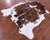 Tricolor Natural Cowhide Rug - Large 6'7"H x 5'8"W