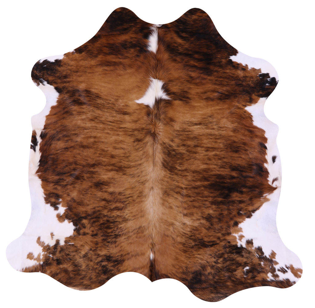 Brindle Natural Cowhide Rug - Large 6'6"H x 6'6"W