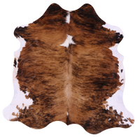 Thumbnail for Brindle Natural Cowhide Rug - Large 6'6