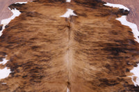 Thumbnail for Brindle Natural Cowhide Rug - Large 6'6