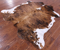 Thumbnail for Brindle Natural Cowhide Rug - Large 6'6