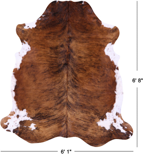 Brindle Natural Cowhide Rug - Large 6'8