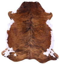 Thumbnail for Brindle Natural Cowhide Rug - Large 6'8