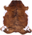 Brindle Natural Cowhide Rug - Large 6'8"H x 6'1"W