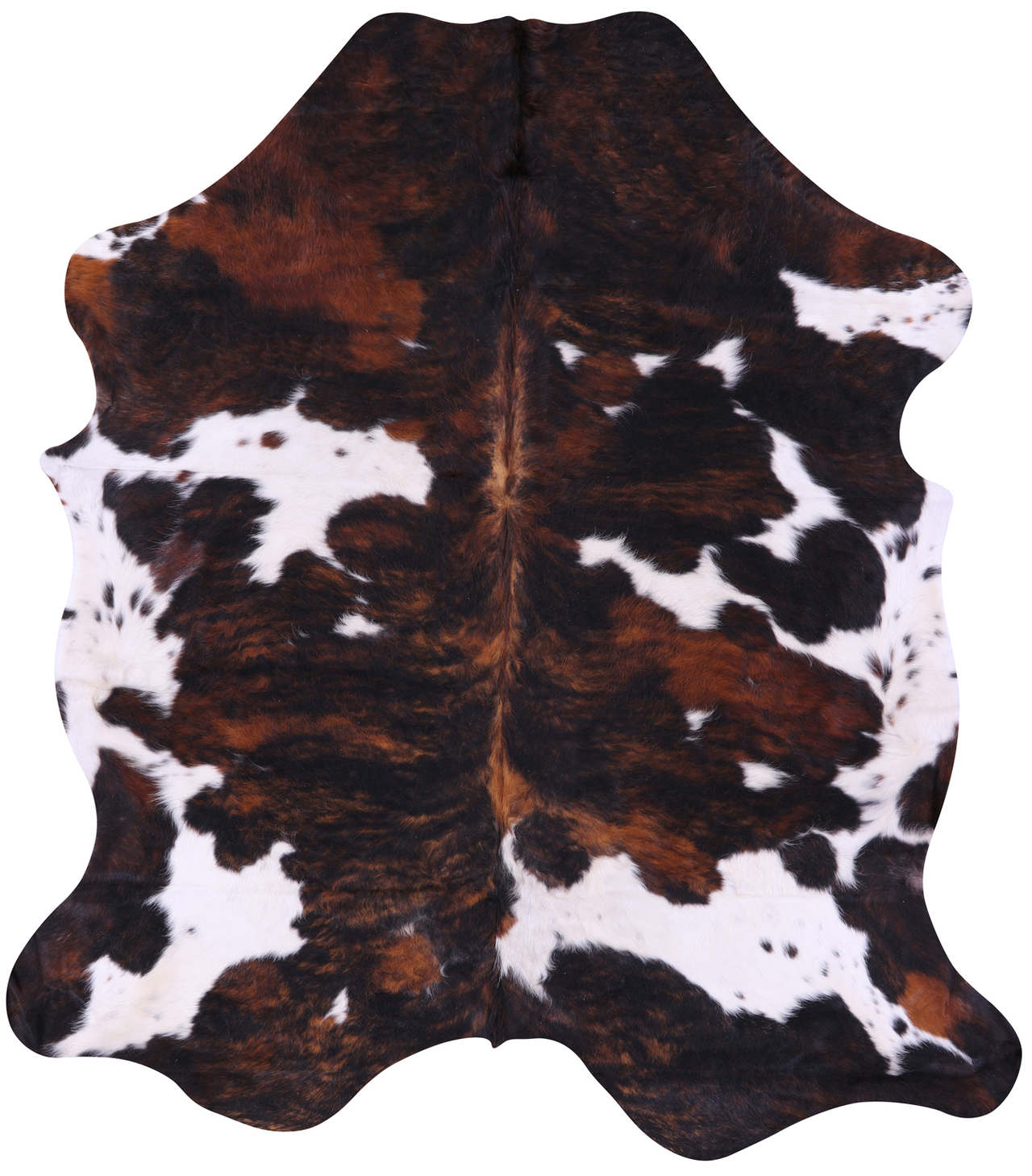 Tricolor Natural Cowhide Rug - XLarge 7'2"H x 6'4"W