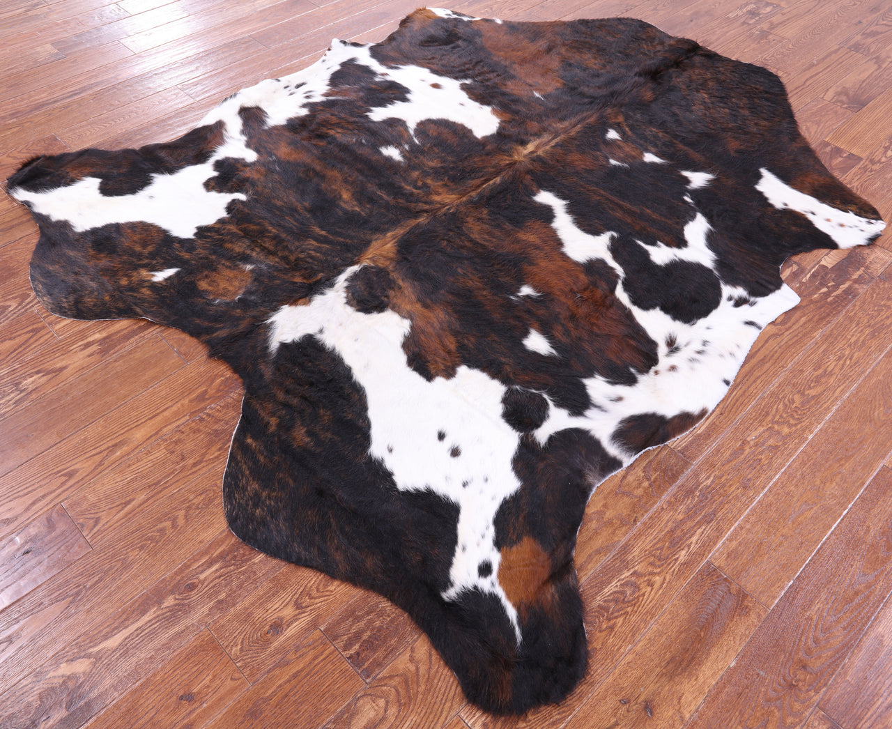 Tricolor Natural Cowhide Rug - XLarge 7'2"H x 6'4"W