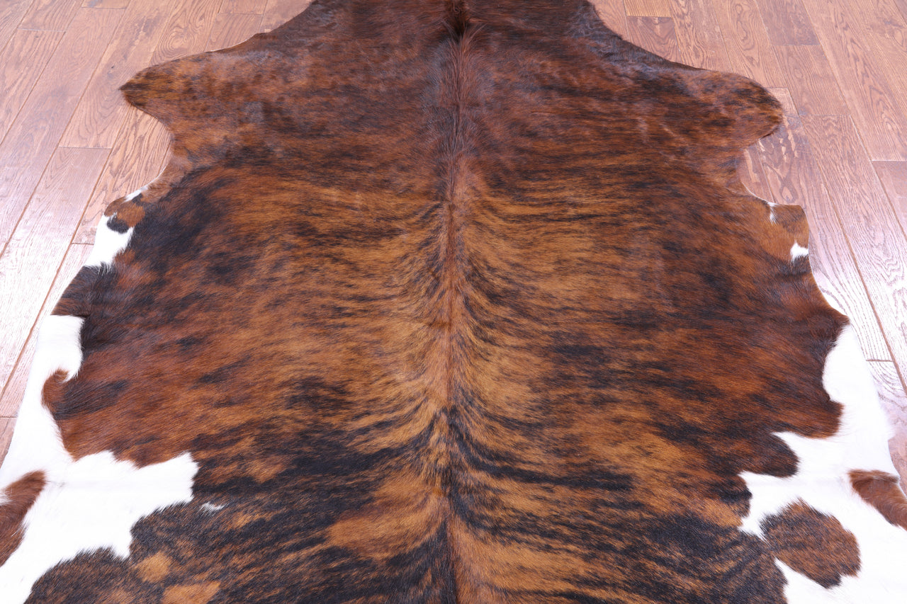 Brindle Natural Cowhide Rug - XLarge 7'1"H x 6'2"W